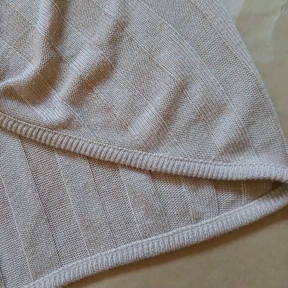 Wet Seal Vest Medium Sleeveless Open Front Top Beige Coastal Knit - Picture 5 of 7